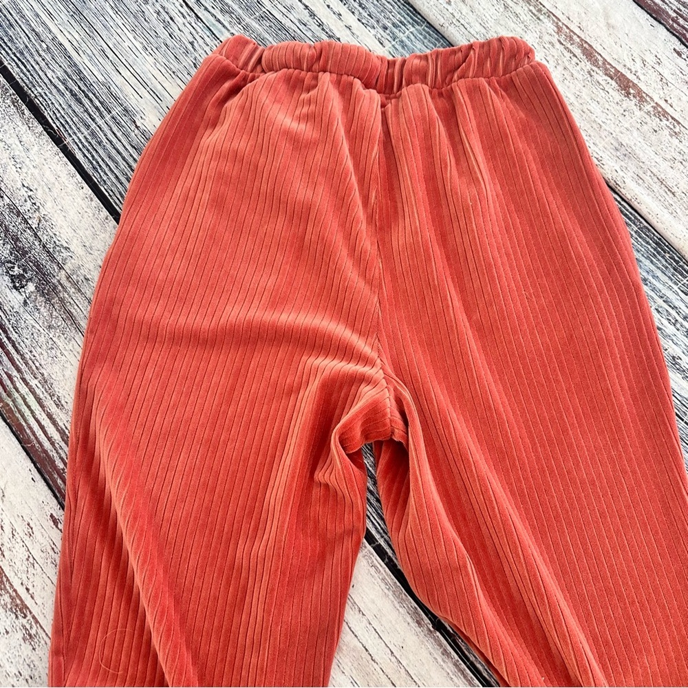 ASOS Rust Orange Ribbed Velour Lounge Set - Picture 7 of 7